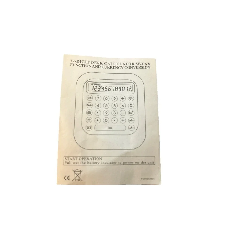 Levenger Look A Like Orange Rubber Desk Calculator Tax Function & Currency Con.